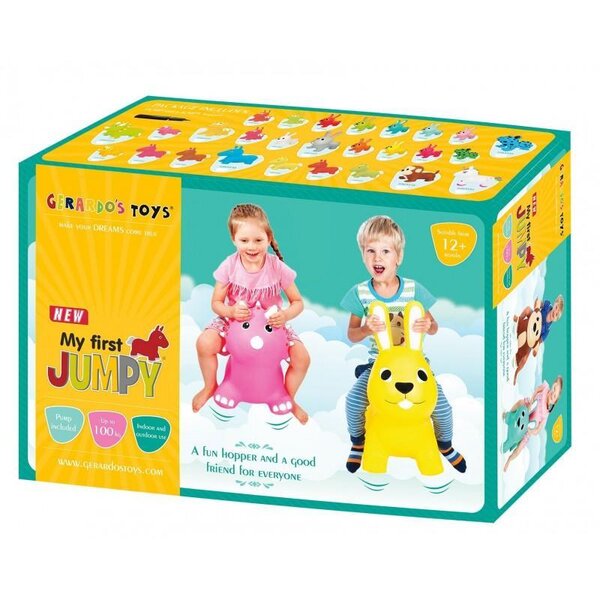 Gerardos Toys Jumpy hüppeloom heleroosa Jänes - Gerardos Toys