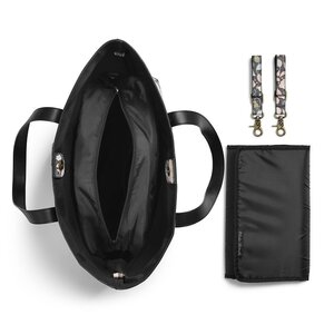 Elodie Details Diaper Bag -Midnight bells PU Black/Pink/Petrol One Size - Elodie Details