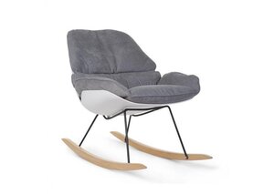 Childhome Rocking Lounge Chair White + Grey - Joie