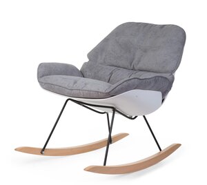 Childhome Rocking Lounge Chair White + Grey - Joie