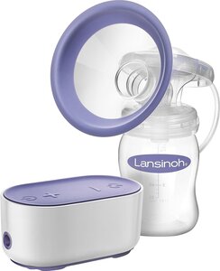 Lansinoh Compact Single Electric Breast Pump BPA/BPS free  Violet - BabyOno