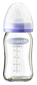 Lansinoh glass feeding bottle with NaturalWave® teat 160ml - Suavinex