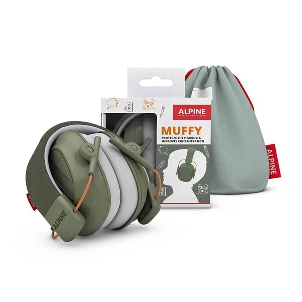 Alpine Muffy  earmuff for children 5-16 years, Green - Alpine Muffy 