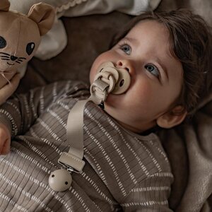 Elodie Details Pacifier Clip Wood Pure Khaki - Elodie Details