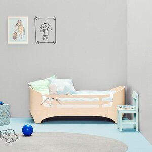 Leander safety guard for Classic junior bed, Whitewash - Childhome
