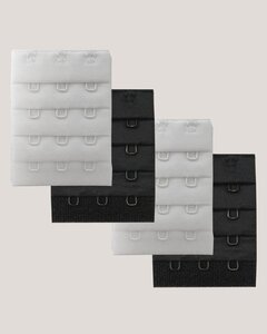 Carriwell 4 Bra Extenders White and Black - Mamalicious
