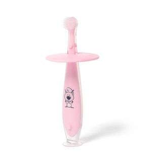 BabyOno Suction baby toothbrush 6m+, Pink/Blue - BabyOno