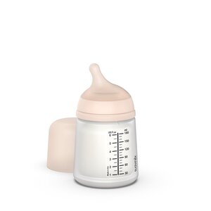 Suavinex breastfeeding bottle Zero.Zero 180ml slow flow - Bibs