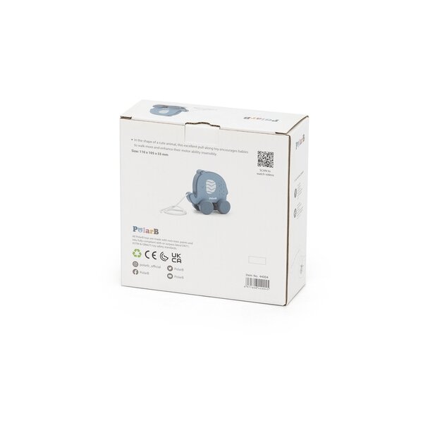 PolarB Pull Along - Elephant Blue - PolarB