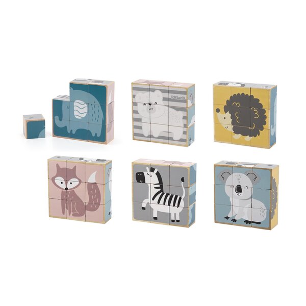 PolarB 6-Side Puzzle Blocks Multicolor - PolarB