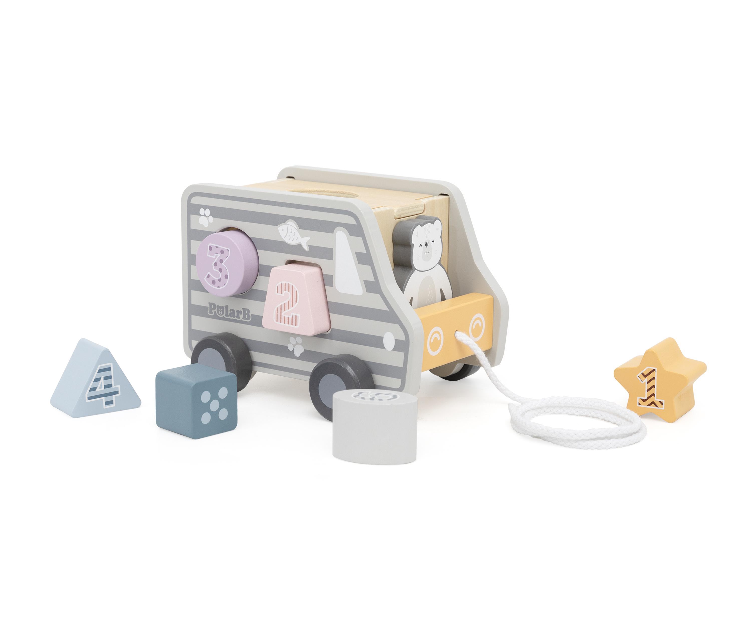 PolarB Pull-Along Shape Sorting Truck Multicolor - PolarB