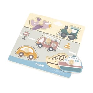 PolarB Flat Puzzle -Transportation Multicolor - PolarB