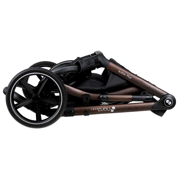 Nordbaby Active Plus stroller set Metal Grey, Bronze Black - Nordbaby