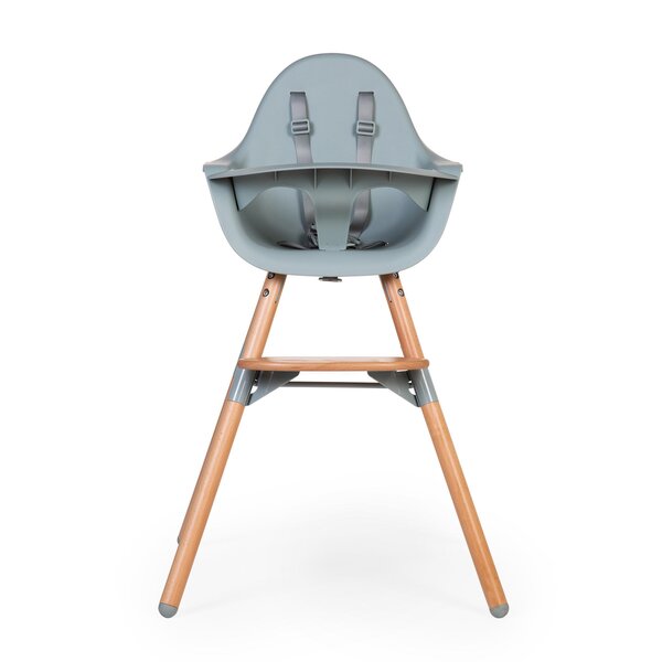 Childhome Evolu 2 highchair 2in1 with bumper, Natural Mint - Childhome