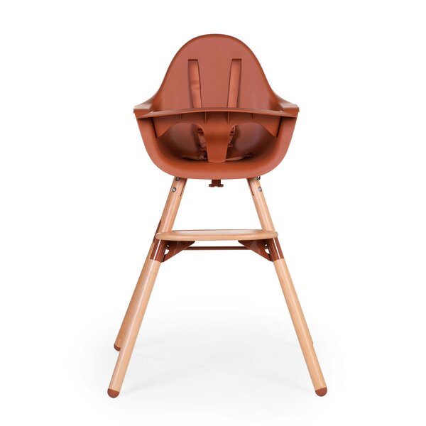 Childhome Evolu 2 high chair 2in1 with bumper, Natural Rust - Childhome