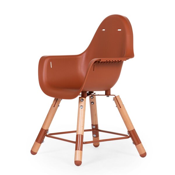 Childhome Evolu 2 high chair 2in1 with bumper, Natural Rust - Childhome