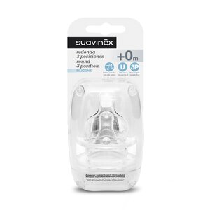 Suavinex 3 position silicone teat 2 units White - Suavinex