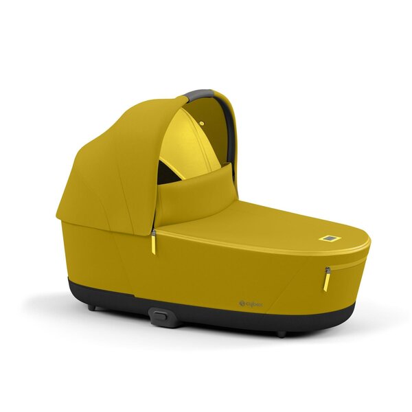 Cybex Priam V4 vežimėlio komplektas Mustard Yellow + Frame Chrome brown - Cybex
