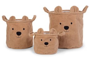Childhome Teddy baskets set of 3 (20/30/40) brown - Childhome