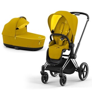 Cybex Priam V4 stroller set Mustard Yellow, Frame Chrome black - Nordbaby