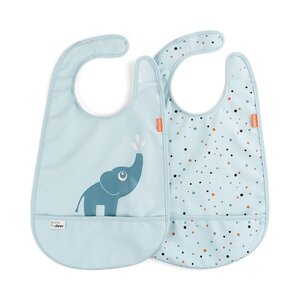 Done by Deer Bib with velcro 2-pack, Deer Friends - Elodie Details