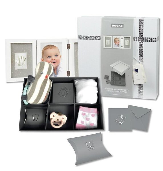 Dooky baby print triple frame kit 52x22 cm in memory box - Dooky