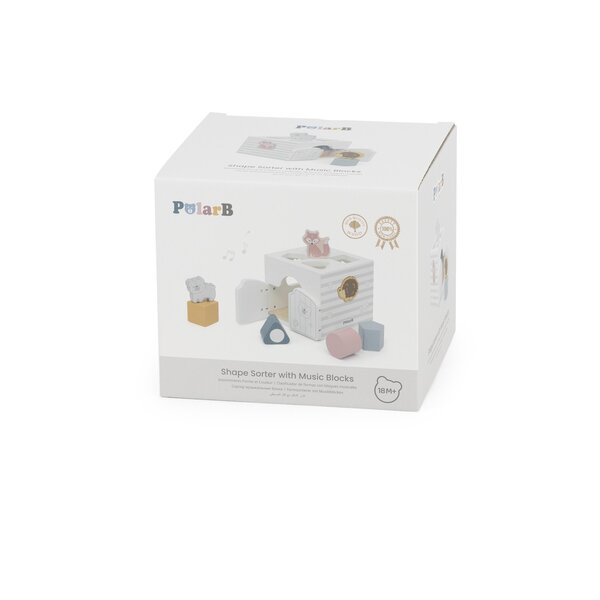 PolarB Shape Sorter with Music Blocks - PolarB