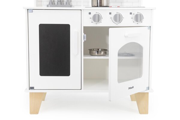 PolarB Little Chefs Kitchen with Light and Sound - Classic White - PolarB