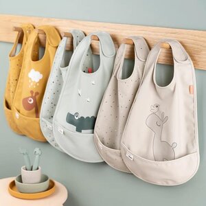 Done by Deer Bib with velcro 2-pack Raffi Mustard - Elodie Details