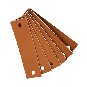 Leander leather handles for dresser, 6 pcs. Brown - Leander