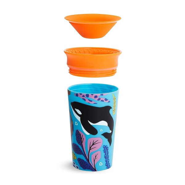 Munchkin Sippy Cup 2pk 266ml Wildlove Miracle 360   Polar Bear/Orca - Munchkin