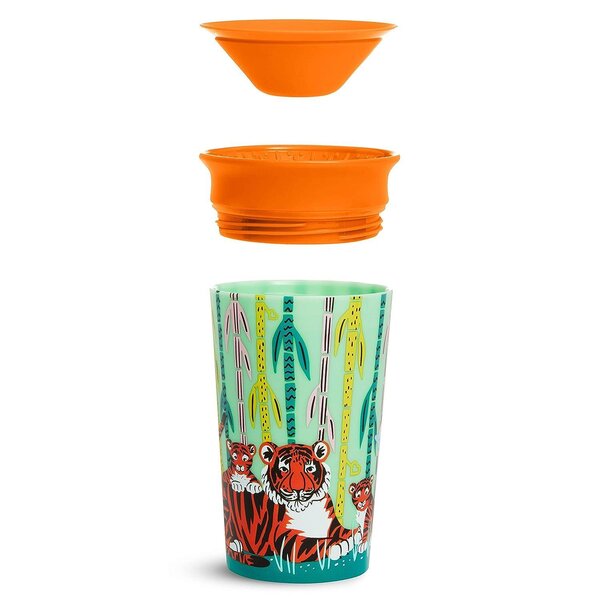 Munchkin Sippy Cup 2pk 266ml Wildlove Miracle 360 Rhino/Tig - Munchkin