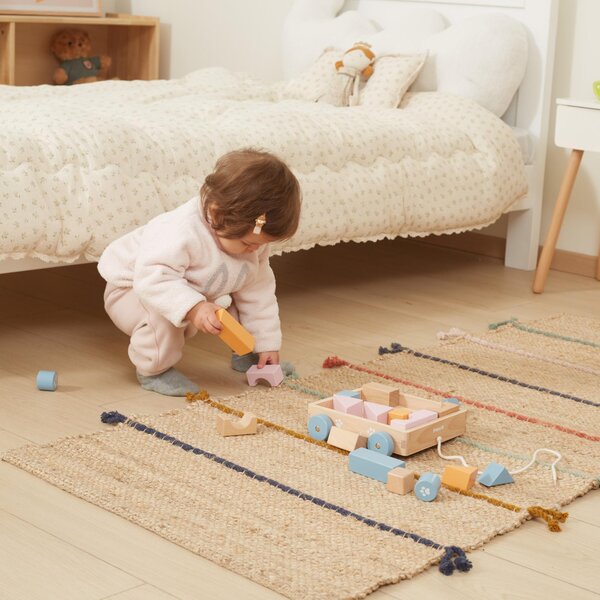 PolarB Pull Along Block Wagon Multicolor - PolarB