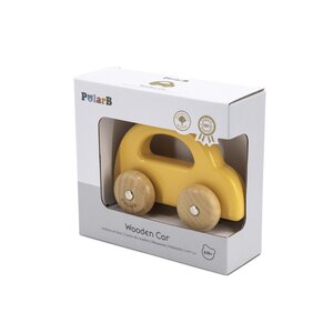 PolarB Wooden Car - Yellow  - PolarB