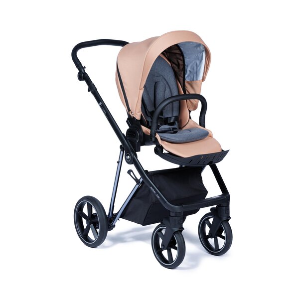 Nordbaby Active Lux stroller set Copper Beige, Chrome frame - Nordbaby