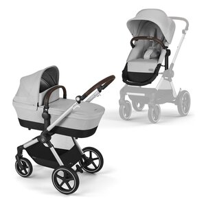 Cybex Eos Lux 2in1 коляска Lava Grey, silver frame - Joie