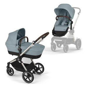 Cybex Eos Lux 2in1 rati Sky Blue, taupe rāmis - Joie