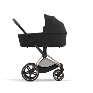 Cybex Priam V4 vežimėlio komplektas 3in1 Sepia Black, Frame Rose Gold + Cloud T automobilinė kėdutė+base T - Cybex