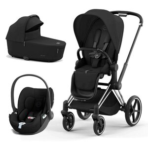 Cybex Priam V4 stroller set 2in1 Sepia Black, Frame Chrome Black , Cloud T Sepia Black - Cybex