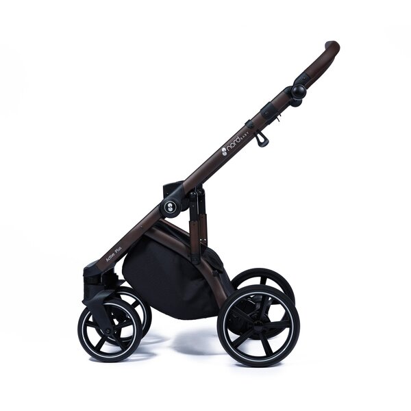 Nordbaby Active Plus stroller set Brilliant Black, frame Bronze Brown - Nordbaby