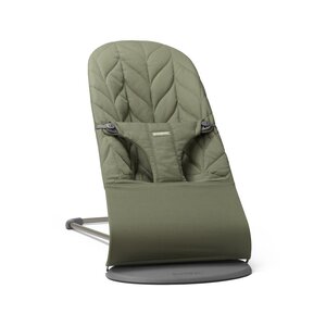 BabyBjörn bouncer Bliss, Woven/Petal Dark Green - BabyBjörn