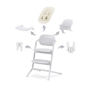 Cybex Lemo 4in1 highchair set All White - Cybex