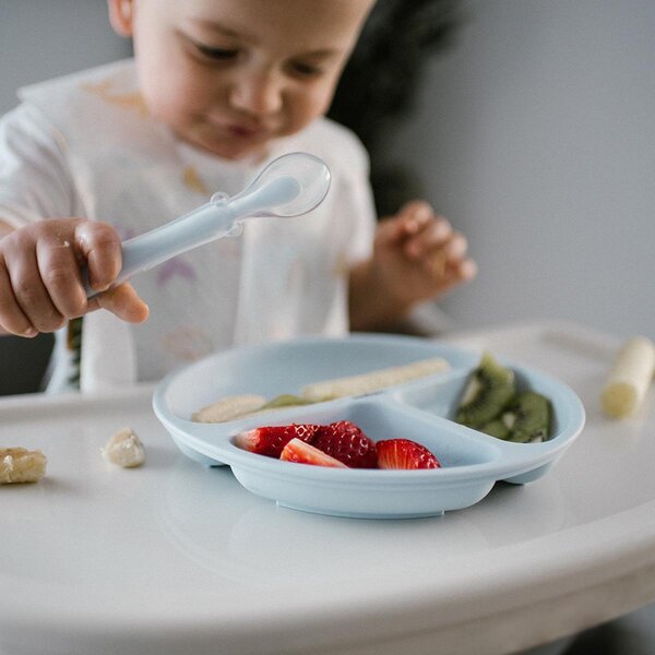 BabyOno Silicone suction plate Blue - BabyOno