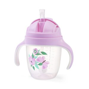 BabyOno sippy cup with weighted straw Pink - BabyOno