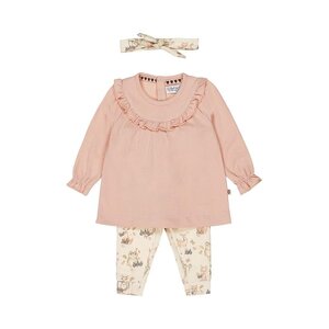 Dirkje 2 pce babysuit + headband 56 Blushed pink - Dirkje