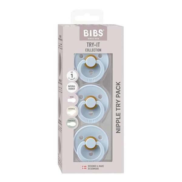 Bibs Try-It Collection Pacifier Set 3-pack  - Bibs
