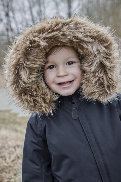 Color Kids Coverall W. Fake Fur - Color Kids