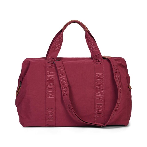 Childhome Mommy Bag Large Signature Urban Burgundy - Childhome