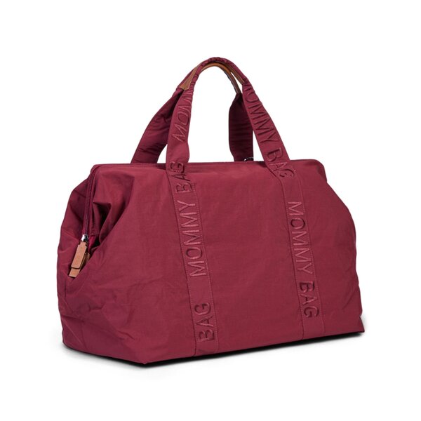 Childhome Mommy Bag Large Signature Urban Burgundy - Childhome