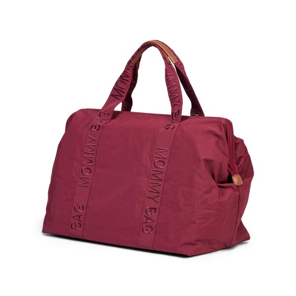 Childhome Mommy Bag Large Signature Urban Burgundy - Childhome